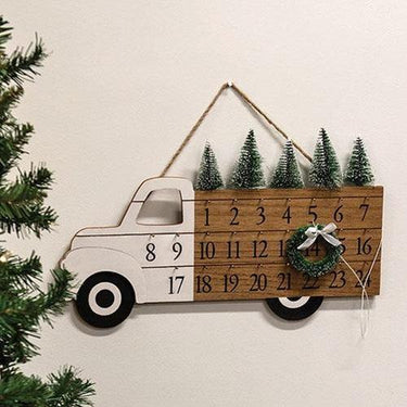 Woodland Tree Truck Christmas Calendar Hanger - The Fox Decor